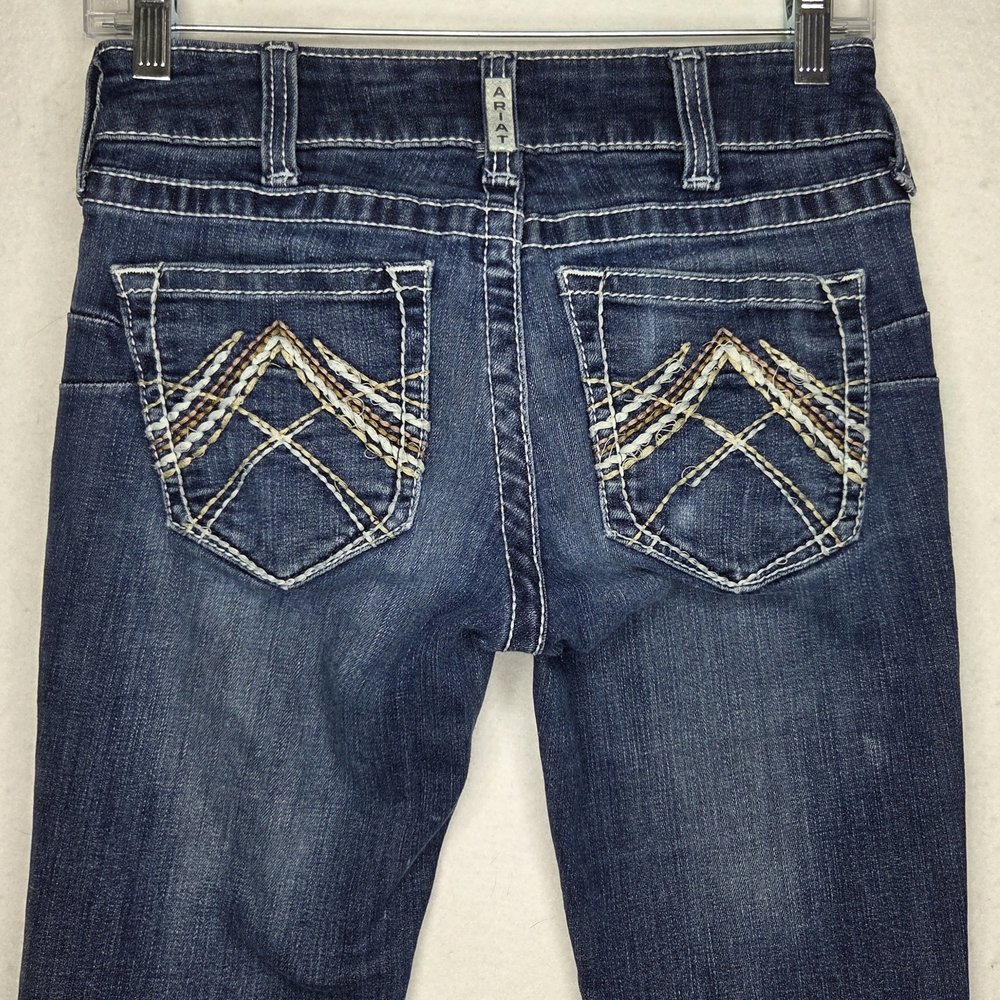 Ariat REAL Low Rise Bootcut Whipstitch Jeans Western Rodeo Y2K Women 26L 26×33.5 - Picture 5 of 11